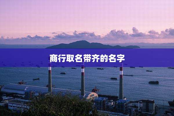商行取名带齐的名字