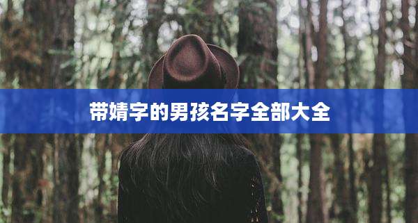 带婧字的男孩名字全部大全