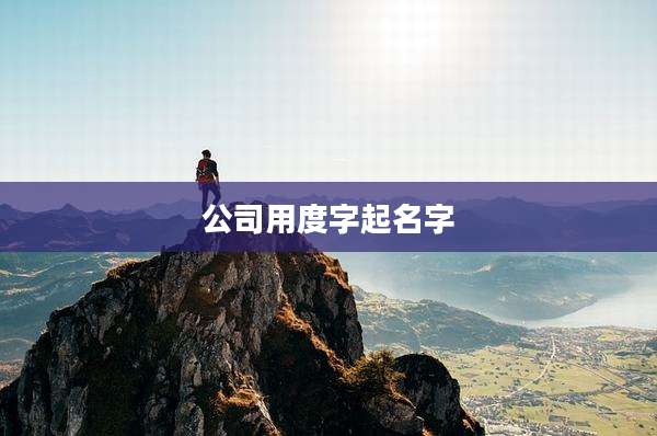 公司用度字起名字