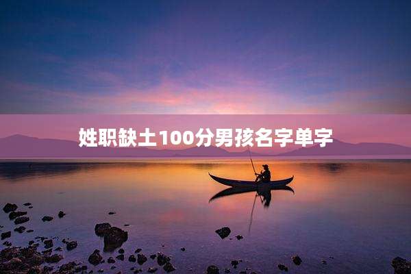 姓职缺土100分男孩名字单字