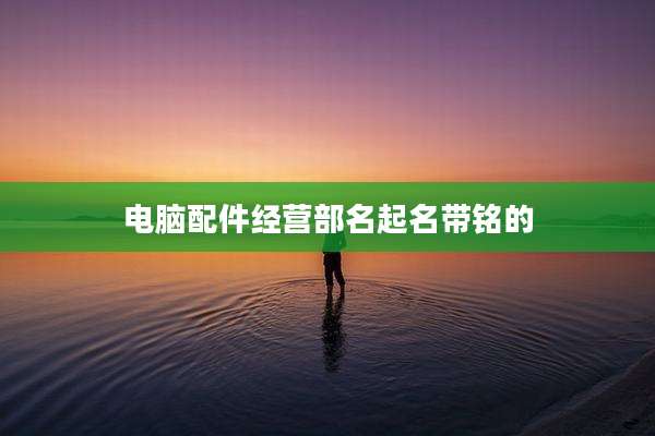 电脑配件经营部名起名带铭的