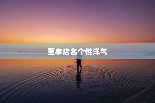 至字店名个性洋气