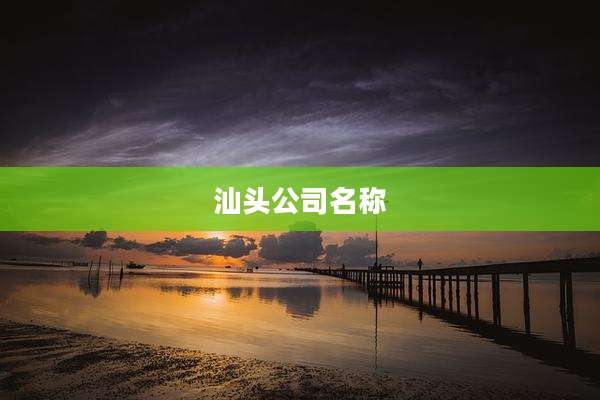 汕头公司名称