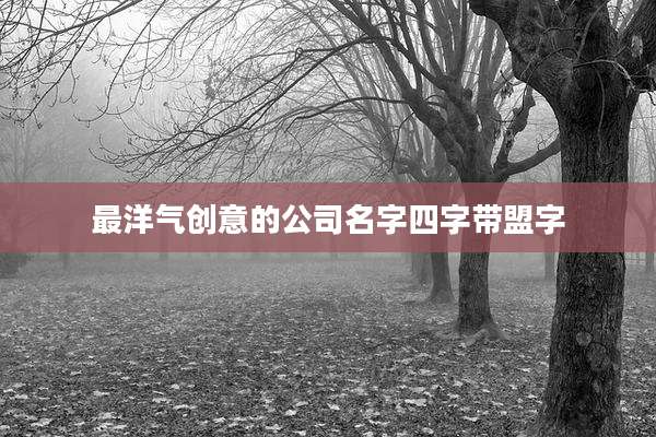 最洋气创意的公司名字四字带盟字