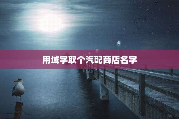 用域字取个汽配商店名字