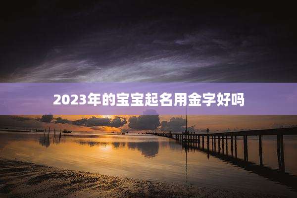 2023年的宝宝起名用金字好吗