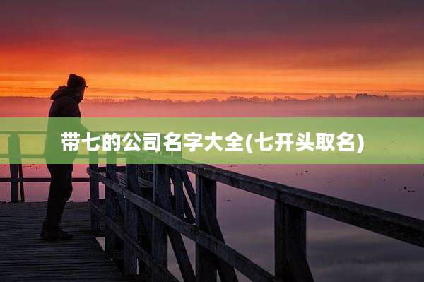 带七的公司名字大全(七开头取名)