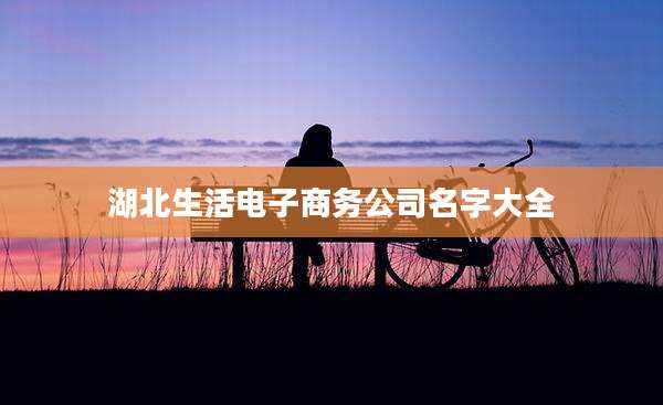 湖北生活电子商务公司名字大全