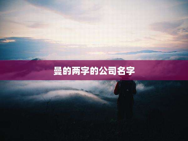 曼的两字的公司名字
