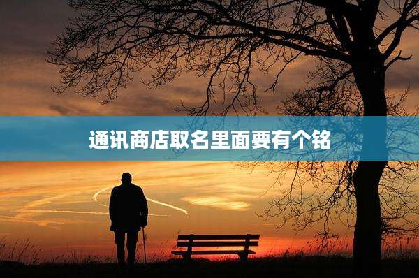 通讯商店取名里面要有个铭