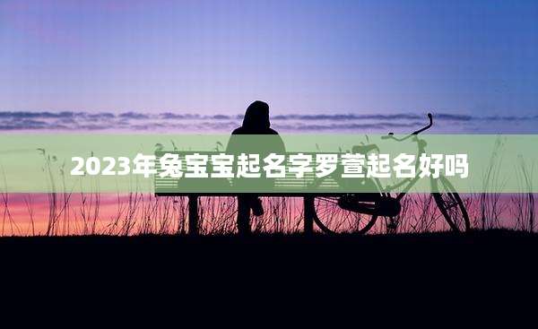 2023年兔宝宝起名字罗萱起名好吗