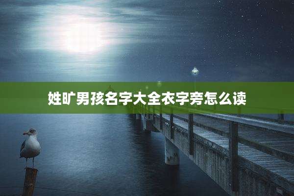 姓旷男孩名字大全衣字旁怎么读