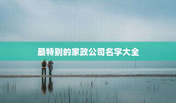 最特别的家政公司名字大全