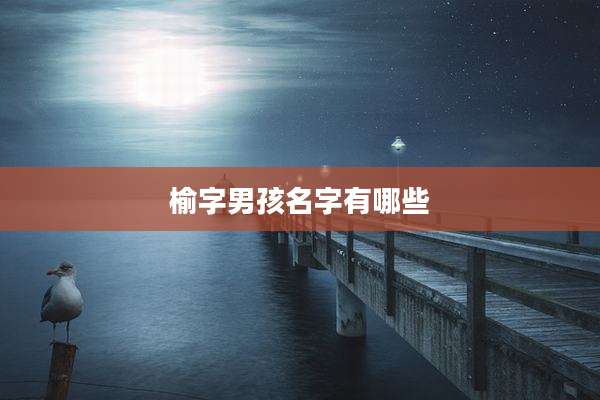 榆字男孩名字有哪些