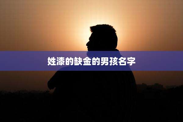 姓漆的缺金的男孩名字