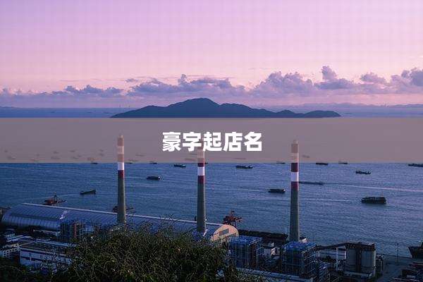 豪字起店名