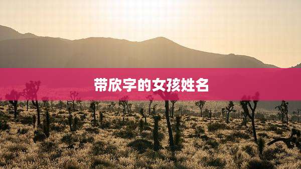 带欣字的女孩姓名