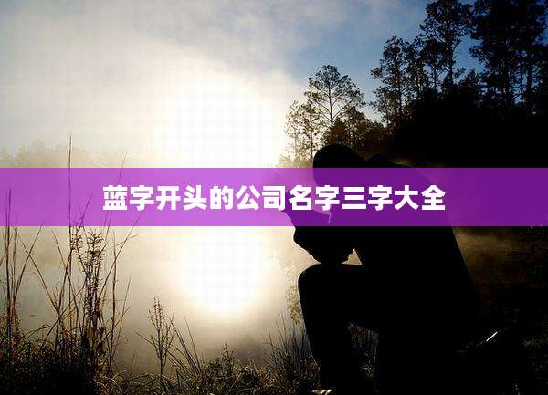蓝字开头的公司名字三字大全