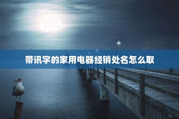 带讯字的家用电器经销处名怎么取