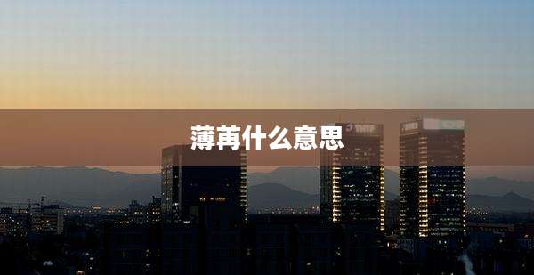 薄苒什么意思