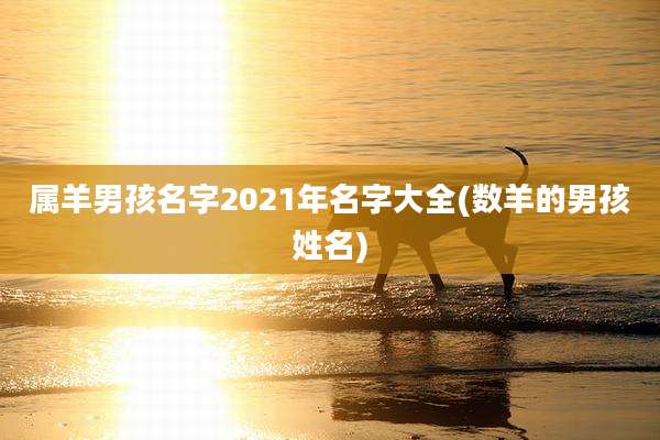 属羊男孩名字2021年名字大全(数羊的男孩姓名)