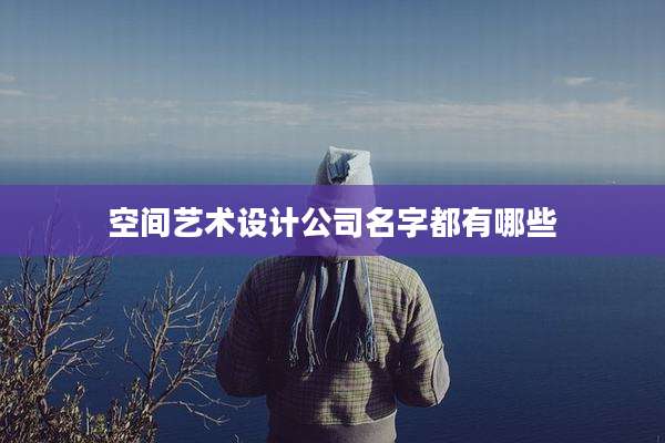 空间艺术设计公司名字都有哪些