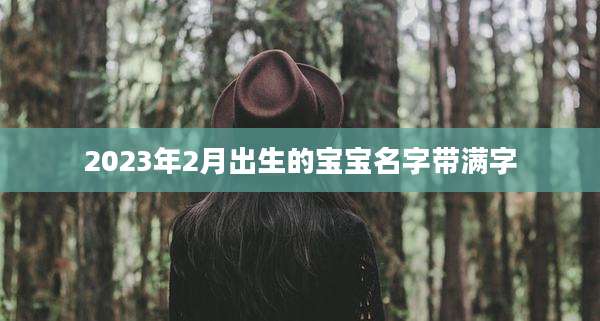 2023年2月出生的宝宝名字带满字