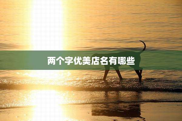 两个字优美店名有哪些
