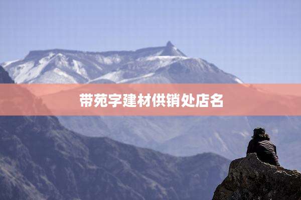 带苑字建材供销处店名