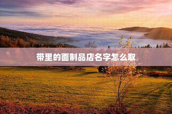 带里的面制品店名字怎么取