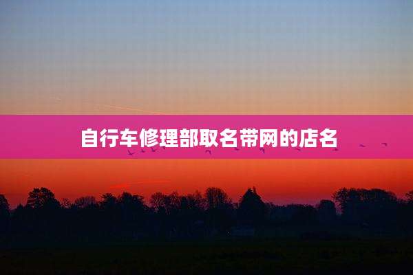 自行车修理部取名带网的店名