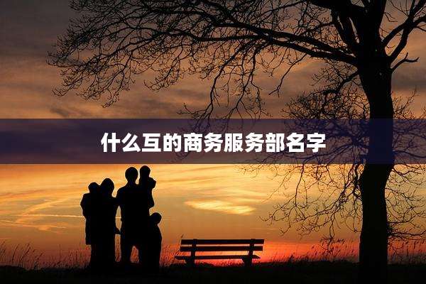 什么互的商务服务部名字