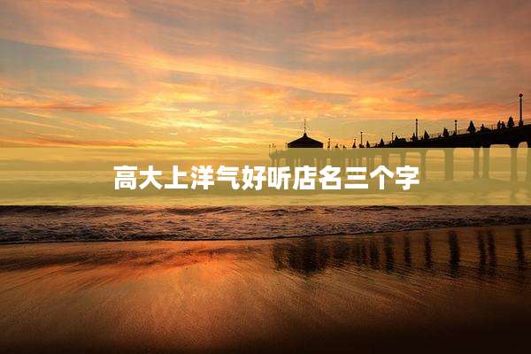 高大上洋气好听店名三个字