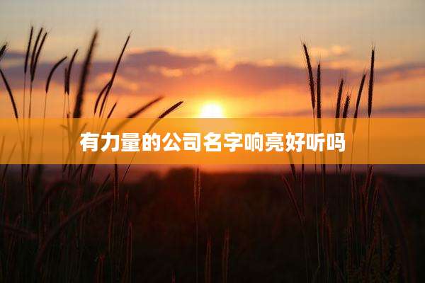有力量的公司名字响亮好听吗