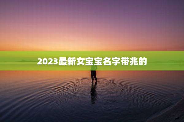 2023最新女宝宝名字带兆的