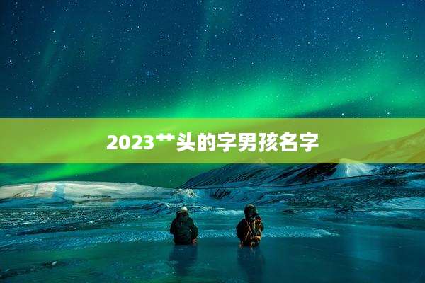 2023艹头的字男孩名字