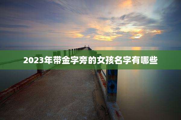 2023年带金字旁的女孩名字有哪些
