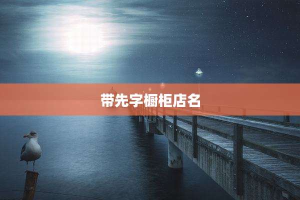 带先字橱柜店名