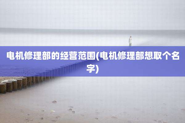 电机修理部的经营范围(电机修理部想取个名字)