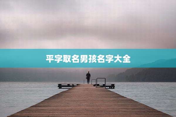 平字取名男孩名字大全