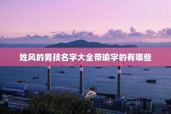 姓风的男孩名字大全带瑜字的有哪些
