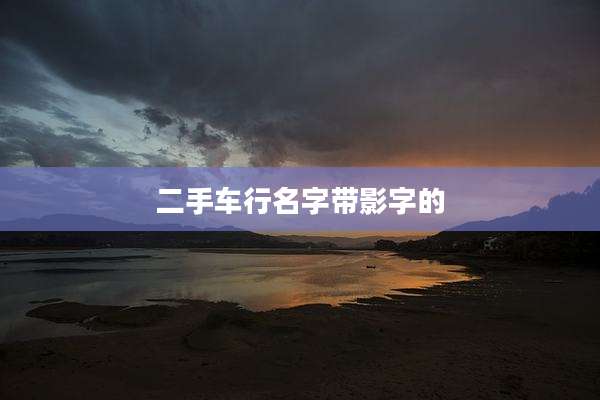 二手车行名字带影字的