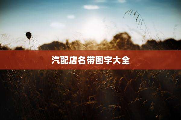 汽配店名带图字大全