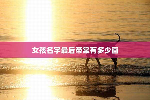 女孩名字最后带棠有多少画