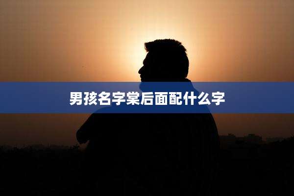 男孩名字棠后面配什么字