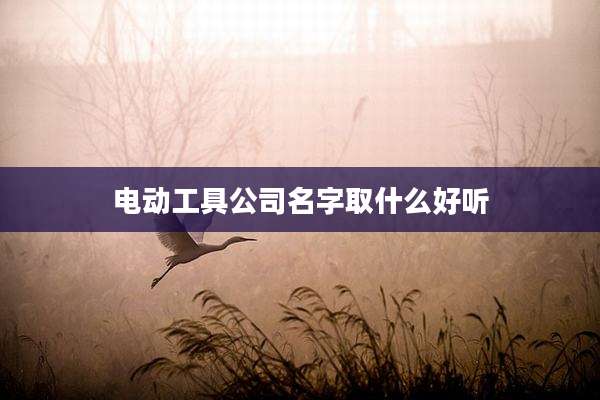 电动工具公司名字取什么好听