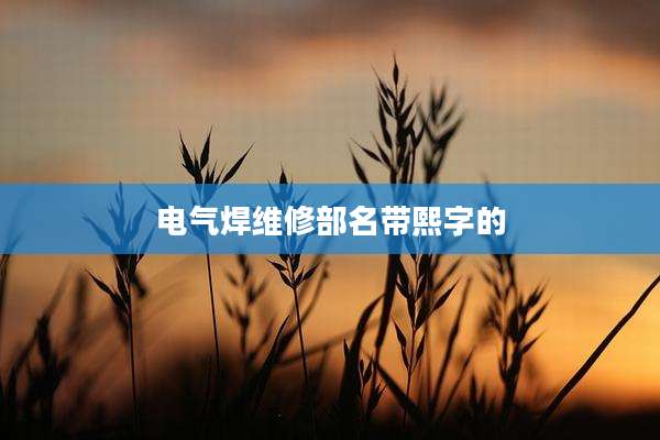 电气焊维修部名带熙字的