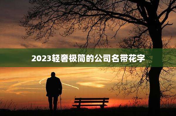 2023轻奢极简的公司名带花字