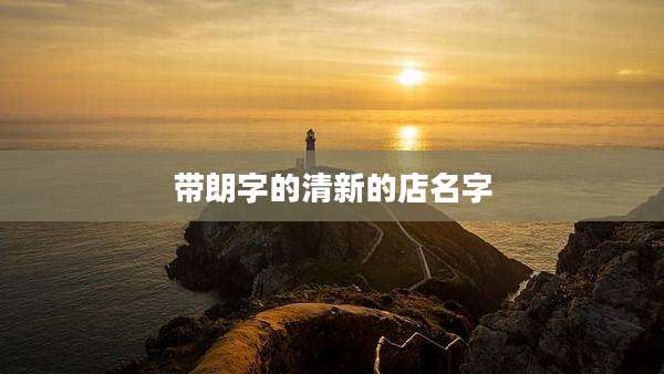 带朗字的清新的店名字