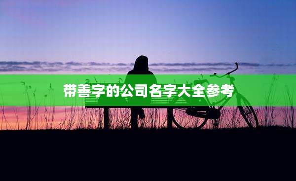 带善字的公司名字大全参考